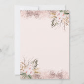 Invitation Perles Prosecco Boho Fleurs Brunch & Bubbly (Dos)