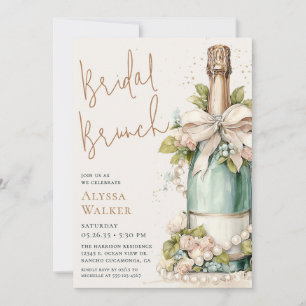 Invitation Perles & Prosecco Déjeuner de Mariage