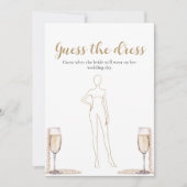 Invitation Perles Prosecco Devinez La Robe Jeu De Baby Shower (Devant)
