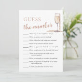 Invitation Perles & Prosecco Devinez le Nombre Jeu de Mariage (Debout devant)