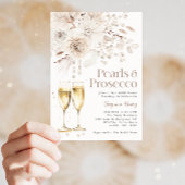 Invitation Perles Prosecco Élégant Mariage
