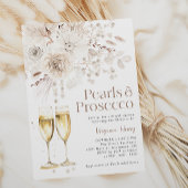 Invitation Perles Prosecco Élégant Mariage