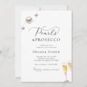 Invitation Perles & Prosecco Enterrement de Vie de Jeune Fill (Devant)