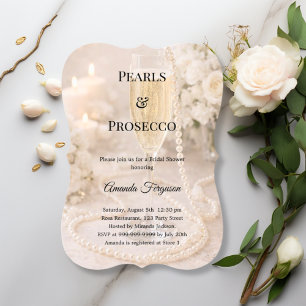 Invitation Perles Prosecco enterrement de vie de jeune fille