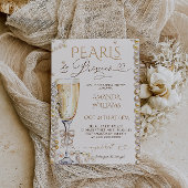Invitation Perles & Prosecco Fête des mariées élégante