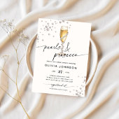 Invitation Perles & Prosecco Fête des mariées élégante
