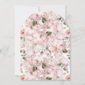 Invitation Perles & Prosecco Fête des mariées florale rose mo (Dos)