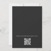 Invitation Perles & Prosecco Nœud Noir Code QR Enterrement de (Dos)