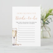 Invitation Perles & Prosecco Quel âge avait la future mariée (Debout devant)