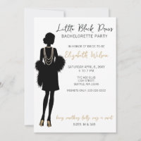 Perles Robe noire Talons hauts Enterrement de vie