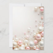 Invitation Perles roses et blanches avec Baby shower de diama (Dos)