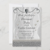 Invitation Perles & White Soie Retraite Party (Devant)