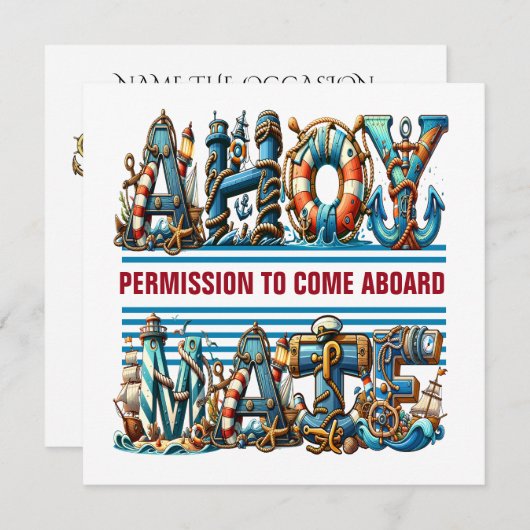 INVITATION PERMISSION DE MONTER À BORD (Devant / Derrière)