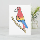 Invitation Perroquet (Debout devant)