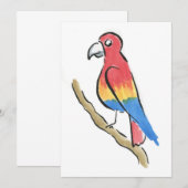 Invitation Perroquet (Devant / Derrière)