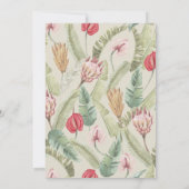 Invitation Perroquet botanique tropical floral, 1er anniversa (Dos)