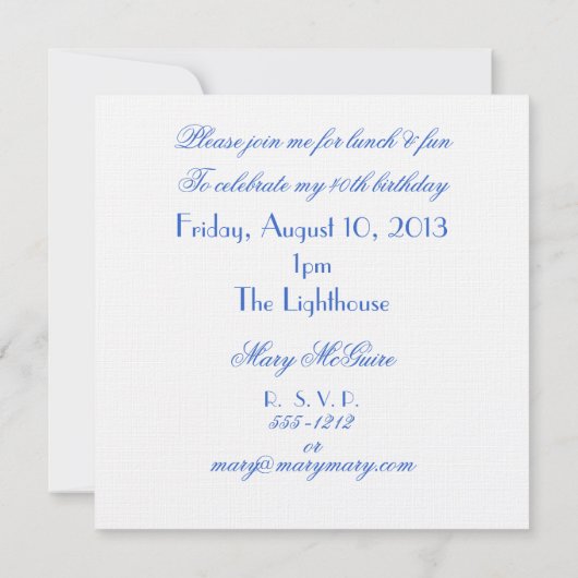 Invitation Perroquet de Fluffy (Dos)