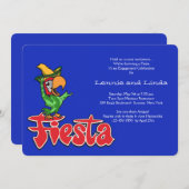 Invitation Perroquet Fiesta (Devant / Derrière)