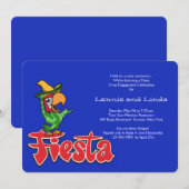 Invitation Perroquet Fiesta (Devant / Derrière)