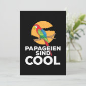 Invitation Perroquet Les perroquets sont cool (Debout devant)