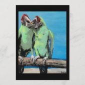 Invitation ‘Perroquets de plage’ Peinture sur une impression (Devant)