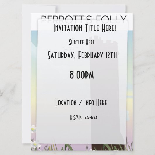 Invitation Perrott's Folly, Edgbaston, Birmingham (Dos)