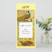 Invitation PERRUCHES D'AMOUR DE MARIAGE MONOGRAMME, marron bl (Debout devant)