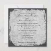 Invitation Perruches jaunes et grises de cage à oiseaux (Dos)