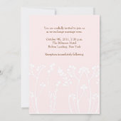 Invitation Perruches (rougissent le rose) (Dos)