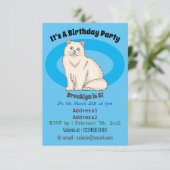 Invitation Persian cat (Debout devant)