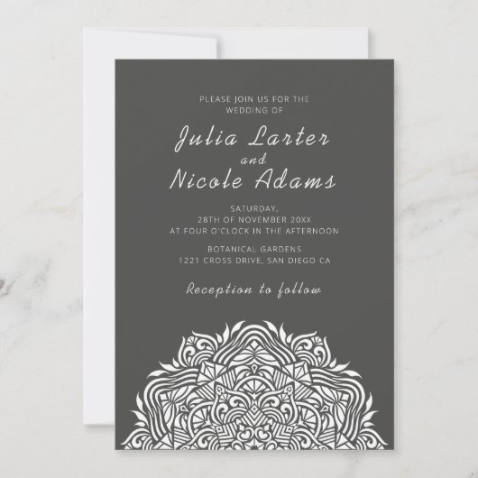 Invitation Persian Jewel Arch Ordinate Mandala Wedding (Devant)