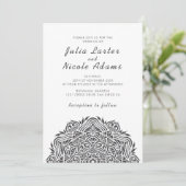 Invitation Persian Jewel Arch Ordinate Mandala Wedding (Debout devant)