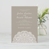 Invitation Persian Jewel Arch Ordinate Mandala Wedding (Debout devant)
