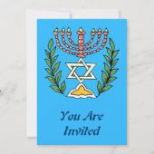 Invitation Persian Magen David Menorah (Devant)