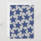 Invitation Persoanal Touchdown Baby shower de football bleu m (Dos)