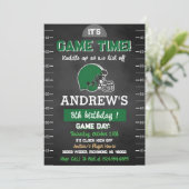 Invitation Personal American football Birthday (Debout devant)
