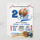 Invitation Personal Born Two Ball Birthday (Devant)