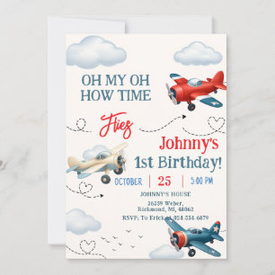 Invitation Personal Boy Time Vol 1er Anniversaire