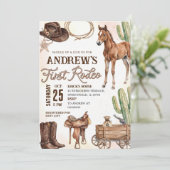 Invitation Personal First Rodeo Baby Shower (Debout devant)