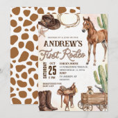 Invitation Personal First Rodeo Baby Shower (Devant / Derrière)