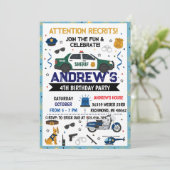 Invitation Personal Modern Sheriff Police Birthday party (Debout devant)