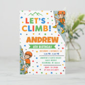 Invitation Personal Rock Climbing Birthday (Debout devant)