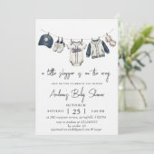 Invitation Personal Simple Baseball Baby Shower watercolor (Debout devant)