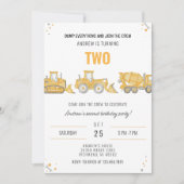 Invitation Personal Simple Construction Birthday Party Invita (Devant)