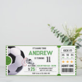 Invitation Personal Soccer Game Ticket Party (Debout devant)