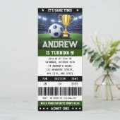 Invitation Personal Soccer Ticket Birthday Decorations Party (Debout devant)