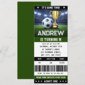 Invitation Personal Soccer Ticket Birthday Decorations Party (Devant / Derrière)