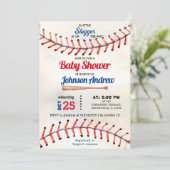 Invitation Personal Sport Baseball Baby Douche petit lâche (Debout devant)