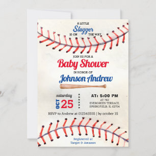Invitation Personal Sport Baseball Baby Douche petit lâche