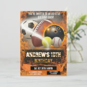 Invitation Personal Sports Birthday Printable All Sport (Debout devant)